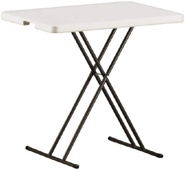 Ability One - 30" Long x 20" Wide x 25" High, Rectangular Folding Table - Platinum - Industrial Tool & Supply