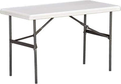 Ability One - 24" Long x 48" Wide x 29" High, Rectangular Folding Table - Platinum - Industrial Tool & Supply