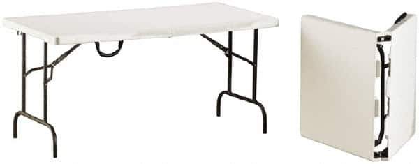 Ability One - 60" Long x 30" Wide x 29" High, Rectangular Folding Table - Platinum - Industrial Tool & Supply