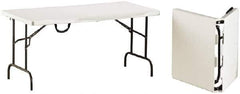Ability One - 60" Long x 30" Wide x 29" High, Rectangular Folding Table - Platinum - Industrial Tool & Supply