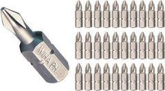 Wiha - #0, Insert Phillips Screwdriver Bit - 1/4" Drive, - Industrial Tool & Supply