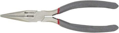 Clauss - 8" OAL, 2-7/8" Jaw Length x 7/8" Jaw Width, Long Nose Side Cutting Needle Nose Pliers - Needle Nose Jaw, Standard Head, Comfort Grip Handles - Industrial Tool & Supply