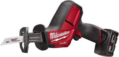 Milwaukee Tool - 12V, 0 to 3,000 SPM, Cordless Reciprocating Saw - 5/8" Stroke Length, 12" Saw Length, 1 Lithium-Ion Battery Included - Industrial Tool & Supply