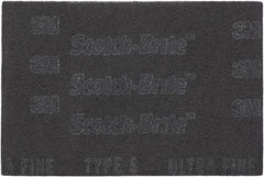 3M - Ultra Fine Grade, Silicon Carbide Hand Pad - Gray, 6" Wide x 9" Long, Nonwoven - Industrial Tool & Supply