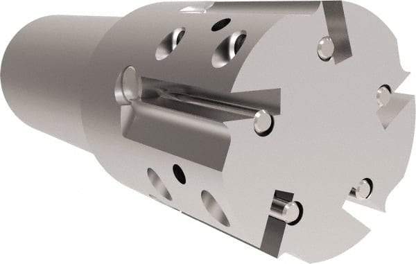 Allied Machine and Engineering - 1.755 (Straight), 1.888 (Tapered)" Cut Diam, 1-1/4" Shank Diam, Internal/External Indexable Thread Mill - Multiple Insert Styles, 38.1mm Insert Size, Toolholder Style THP, 4 1/2" OAL - Industrial Tool & Supply