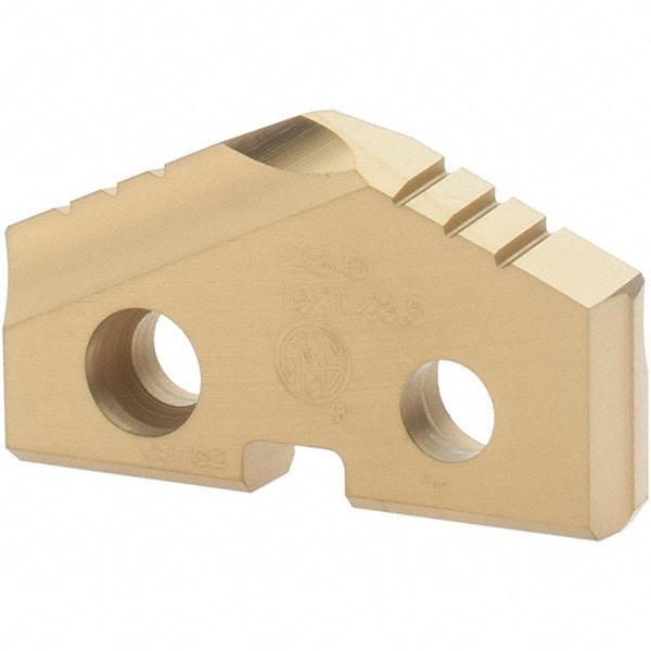 Allied Machine and Engineering - 28.5mm Diam x 3/16" Thick, Seat Code 2, 132° Included Angle Spade Drill Insert - TiN Coated, Cobalt, Grade Super Cobalt, Series T-A - Industrial Tool & Supply