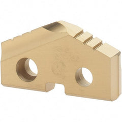 Allied Machine and Engineering - 28.5mm Diam x 3/16" Thick, Seat Code 2, 132° Included Angle Spade Drill Insert - TiN Coated, Cobalt, Grade Super Cobalt, Series T-A - Industrial Tool & Supply