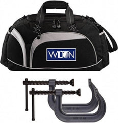 Wilton - Regular-Duty 4-1/4" Max Opening, 3-1/4" Throat Depth, Forged Steel Standard C-Clamp - 6,200 Lb Capacity, 0" Min Opening, Deep Throat - Industrial Tool & Supply