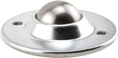Hudson Bearing - 1-1/2 Inch Diameter, Round, Stainless Steel Ball Transfer - 3.6563 Inch Overall Diameter, 1.1406 Inch Mount Height, 200 Lb. Capacity - Industrial Tool & Supply