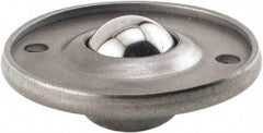 Hudson Bearing - 5/8 Inch Diameter, Round, Stainless Steel Ball Transfer - 1.6875 Inch Overall Diameter, 3/8 Inch Mount Height, 20 Lb. Capacity - Industrial Tool & Supply