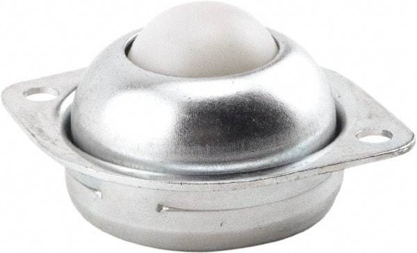 Hudson Bearing - 1 Inch Diameter, Round, Nylon Ball Transfer - 3/4 Inch Mount Height, 75 Lb. Capacity - Industrial Tool & Supply