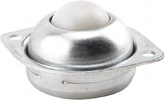 Hudson Bearing - 1 Inch Diameter, Round, Nylon Ball Transfer - 3/4 Inch Mount Height, 75 Lb. Capacity - Industrial Tool & Supply