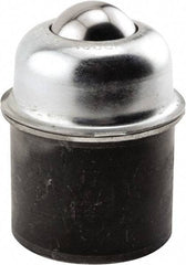 Hudson Bearing - 1-1/2 Inch Diameter, Round, Stainless Steel Ball Transfer - 3 Inch Overall Diameter, 1.8125 Inch Mount Height, 250 Lb. Capacity - Industrial Tool & Supply