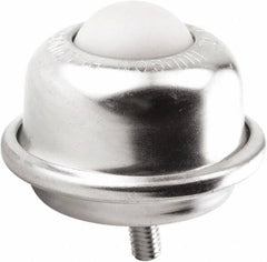 Hudson Bearing - 1-1/2 Inch Diameter, Round, Nylon Ball Transfer - 3-1/4 Inch Overall Diameter, 2.3125 Inch Mount Height, 250 Lb. Capacity - Industrial Tool & Supply