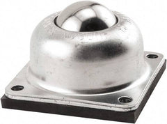 Hudson Bearing - 1-1/2 Inch Diameter, Round, Stainless Steel Ball Transfer - 2 Inch Mount Height, 250 Lb. Capacity - Industrial Tool & Supply