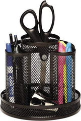Rolodex - Black Desk Top Organizer - Mesh Metal - Industrial Tool & Supply