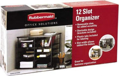 Rubbermaid - Black Document Organizer - Wood, MDF, Laminate - Industrial Tool & Supply