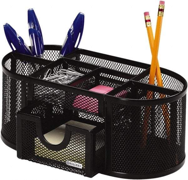Rolodex - Black Desk Top Organizer - Mesh Metal - Industrial Tool & Supply