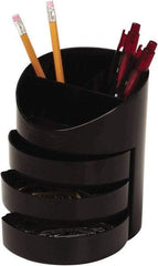 Rubbermaid - Black Desk Top Organizer - Plastic - Industrial Tool & Supply