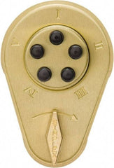 Kaba Access - 1-3/4 to 2-1/8" Door Thickness, Bright Brass Finish, Mechanical Deadbolt - Nonhanded Handling, Combination Override, Keyless Cylinder - Industrial Tool & Supply