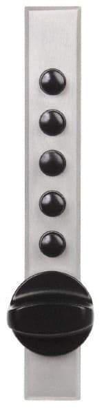 Kaba Access - 3/4" Body Diam, 20 GA. Metal Deck" Max Thickness, Push Lock - Screw Fastening Style, Satin Chrome Coated - Industrial Tool & Supply