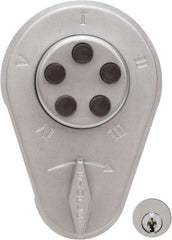 Kaba Access - 1-3/8 to 1-1/2" Door Thickness, Zamak Finish, Push Button Deadbolt - Key Override - Industrial Tool & Supply