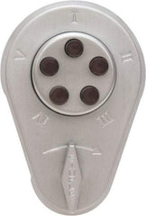 Kaba Access - 1-3/8 to 1-1/2" Door Thickness, Zamak Finish, Push Button Deadbolt - Industrial Tool & Supply