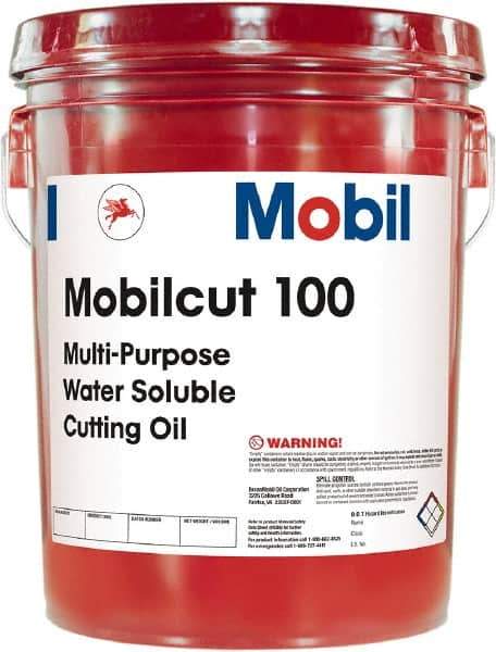 Mobil - Mobilcut, 5 Gal Pail Cutting Fluid - Water Soluble - Industrial Tool & Supply