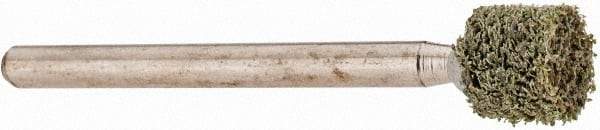 Rex Cut Product - 1/4" Head Diam x 1/4" Thickness, W160, Cylinder End, Aluminum Oxide Mounted Point - White, Fine Grade, 120 Grit, 75,330 RPM - Industrial Tool & Supply