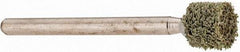 Rex Cut Product - 1/4" Head Diam x 1/4" Thickness, W160, Cylinder End, Aluminum Oxide Mounted Point - White, Fine Grade, 120 Grit, 75,330 RPM - Industrial Tool & Supply