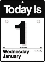 AT-A-GLANCE - 365 Sheet, 4-7/8 x 8", Wall Calendar - White - Industrial Tool & Supply