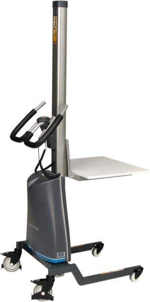 Presto Lifts - 185 Lb Capacity, 56" Lift Height, Battery Operated Lift - 5" Lowered Height, 9" Load Center, 15-3/4" Fork Length, 18-1/8" Overall Width - Industrial Tool & Supply