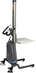 Presto Lifts - 185 Lb Capacity, 56" Lift Height, Battery Operated Lift - 5" Lowered Height, 9" Load Center, 15-3/4" Fork Length, 18-1/8" Overall Width - Industrial Tool & Supply