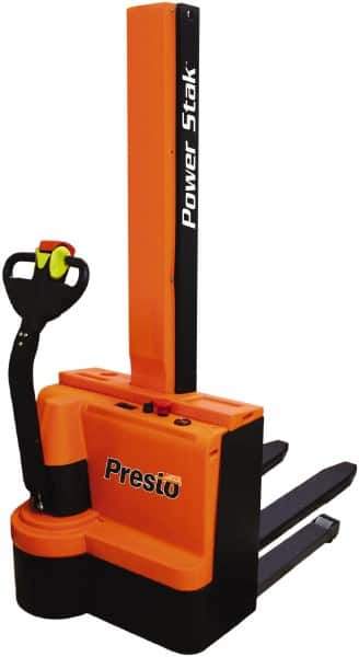Presto Lifts - 2,200 Lb Capacity, 62" Lift Height, Battery Operated Power Stocker Lift - Industrial Tool & Supply