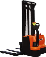 Presto Lifts - 2,200 Lb Capacity, 101" Lift Height, Battery Operated Power Stocker Lift - Industrial Tool & Supply