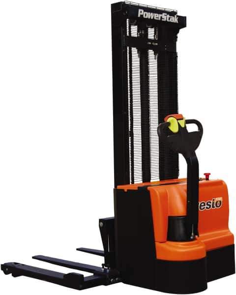 Presto Lifts - 2,200 Lb Capacity, 150" Lift Height, Battery Operated Power Stocker Lift - Industrial Tool & Supply