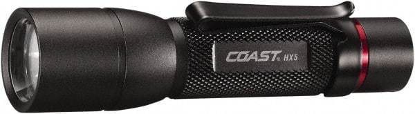 Coast Cutlery - White LED Bulb, 130 Lumens, Industrial/Tactical Flashlight - Black Aluminum Body, 1 AA Battery Included - Industrial Tool & Supply