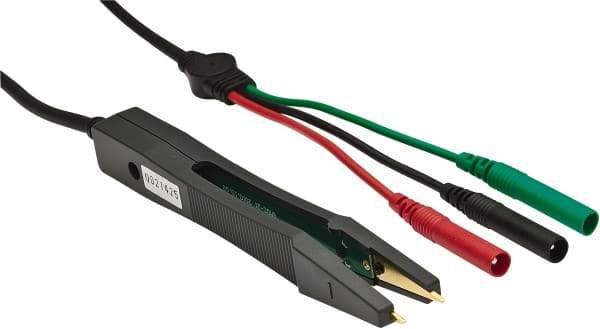 Extech - Black Electrical Test Equipment Component Tweezer - Use with LCR200 LCR Meters - Industrial Tool & Supply