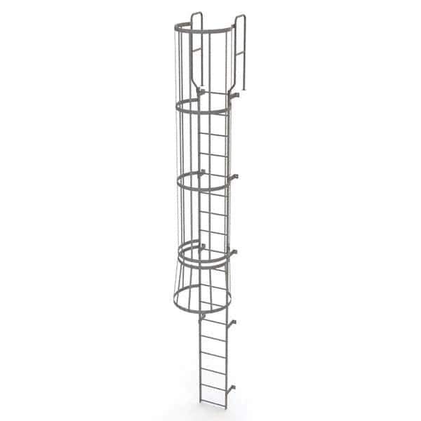 TRI-ARC - Rolling & Wall Mounted Ladders & Platforms Type: Fixed Ladder Style: Safety Cage - Industrial Tool & Supply