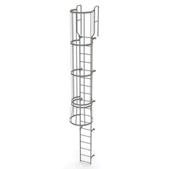 TRI-ARC - Rolling & Wall Mounted Ladders & Platforms Type: Fixed Ladder Style: Safety Cage - Industrial Tool & Supply