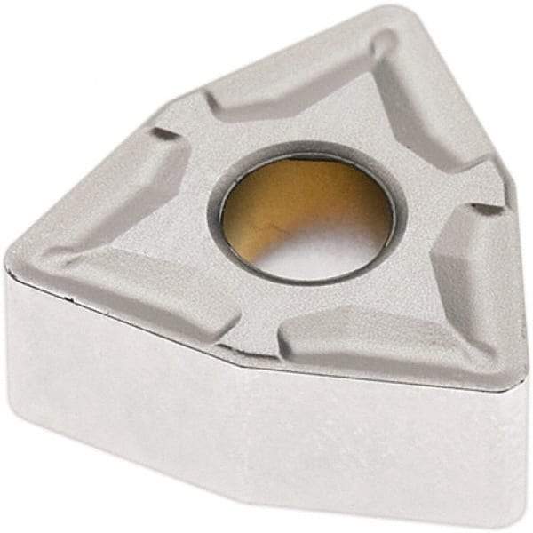 Seco - WNMG332 M3 Grade TP1501 Carbide Turning Insert - Al2O3 Finish, 80° Trigon, 3/8" Inscr Circle, 3/16" Thick, 1/32" Corner Radius - Industrial Tool & Supply