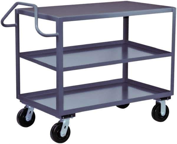 Jamco - 2,400 Lb Capacity, 36" Wide x 48" Long x 36" High Heavy Duty Service Cart - 3 Shelf, Steel - Industrial Tool & Supply