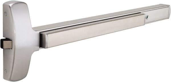 Falcon - Nonhanded, Surface Vertical Rod - Anodized Aluminum Finish, 2-1/2 to 3" Door Width, Grade 1 - Industrial Tool & Supply