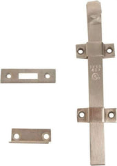 IVES - 8 Inch Long, 1 Inch Wide, Surface Bolt - Steel, Satin Chrome Finish - Industrial Tool & Supply