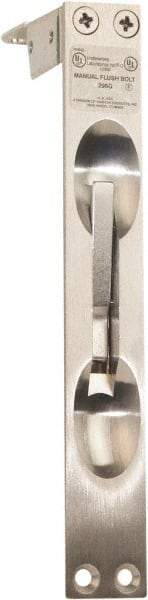 IVES - 6-3/4 Inch Long, 1 Inch Wide, Flush Bolt - Brass, Satin Chrome Finish - Industrial Tool & Supply
