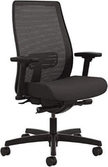 Hon - 46" High Mid Back Chair - 28" Wide x 29" Deep, Fabric Mesh Seat, Black - Industrial Tool & Supply