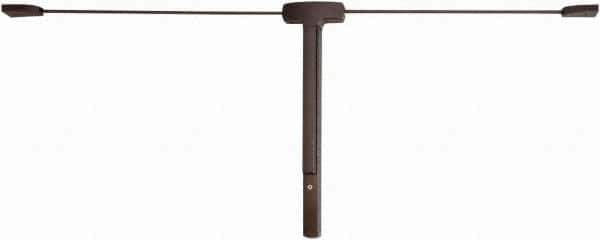 Falcon - Nonhanded, Surface Vertical Rod - Anodized Duronodic Finish, 2-1/2 to 3" Door Width, Grade 1 - Industrial Tool & Supply