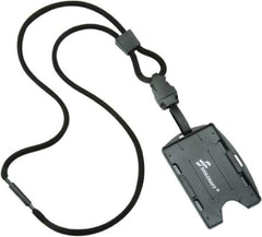 Ability One - Hanging Badge Holder - Black - Industrial Tool & Supply