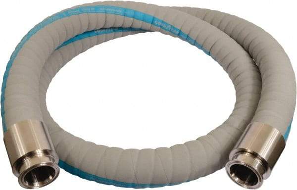 Continental ContiTech - 3" Inside x 3.59" Outside Diam, 220°F, Tri-Clovers Food & Beverage Hose - 4-1/2" Bend Radius, Gray, 25' Long, 200 Max psi, 29 Vacuum Rating - Industrial Tool & Supply