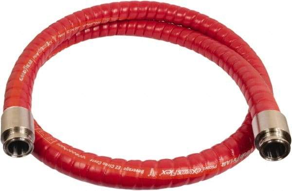 Continental ContiTech - 1-1/2" Inside x 2.03" Outside Diam, 220°F, Tri-Clovers Food & Beverage Hose - 3" Bend Radius, Red, 20' Long, 250 Max psi, 29 Vacuum Rating - Industrial Tool & Supply